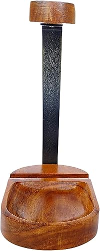 Miniatura 7 de Wrightmart Soporte de madera para auriculares, soporte universal para auriculares, colgador de auriculares de escritorio con ranura para teléfono