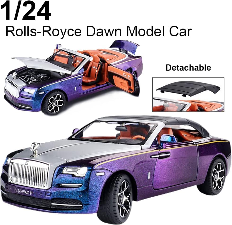 Image of Alokik Enterprise 1:24 Diecast Model Alloy Rolls-Royce Dawn Alloy Metal Pull Back With 6 Openable Doors & Sound Light Auto Toy Car For Kids Best Gift Toys For Kids Boys [Colors As Per Stock]