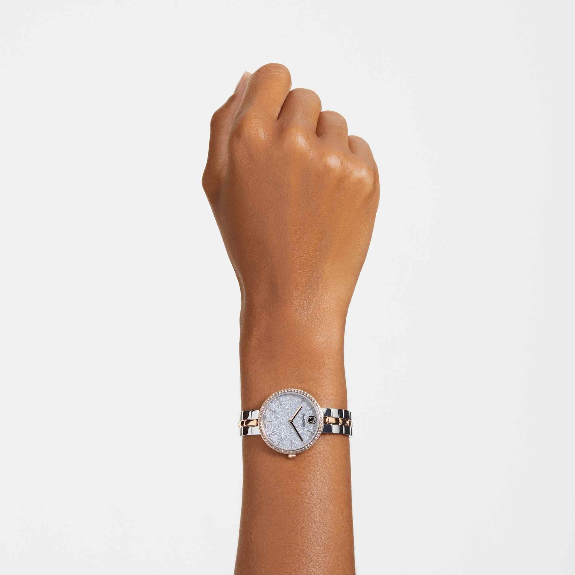 Swarovski Cosmopolitan Collezione Orologio, Swiss Made, Bracciale in metallo, Tono argentato