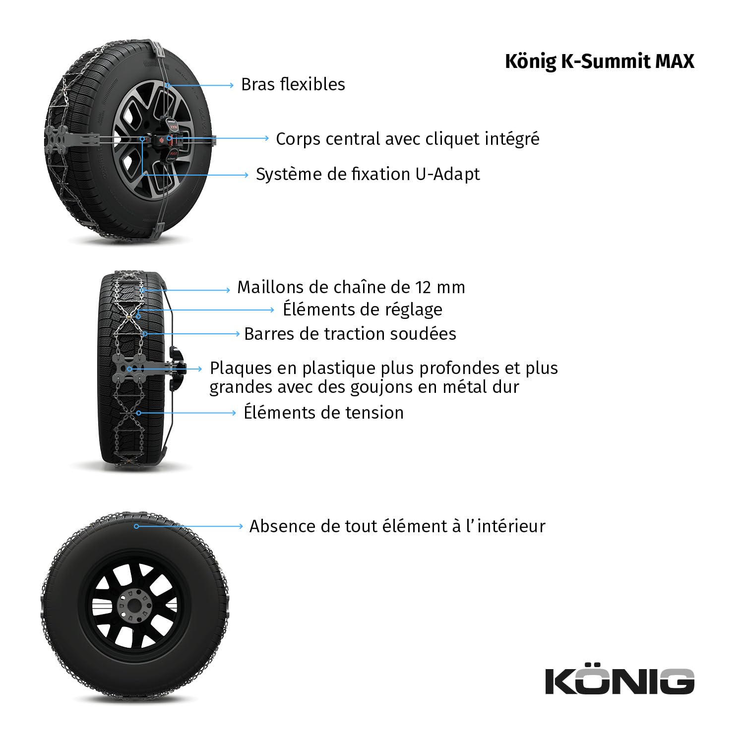 Chaînes à neige König K-Summit MAX K55M