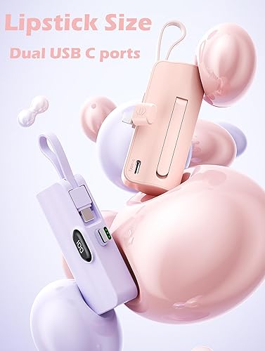 Miniatura 6 de Mini banco de energía, cargador de teléfono de 5500 mAh, cargador portátil con puertos USB-C duales para iPhone17161515 Plus15 pro15 pro Maxteléfono