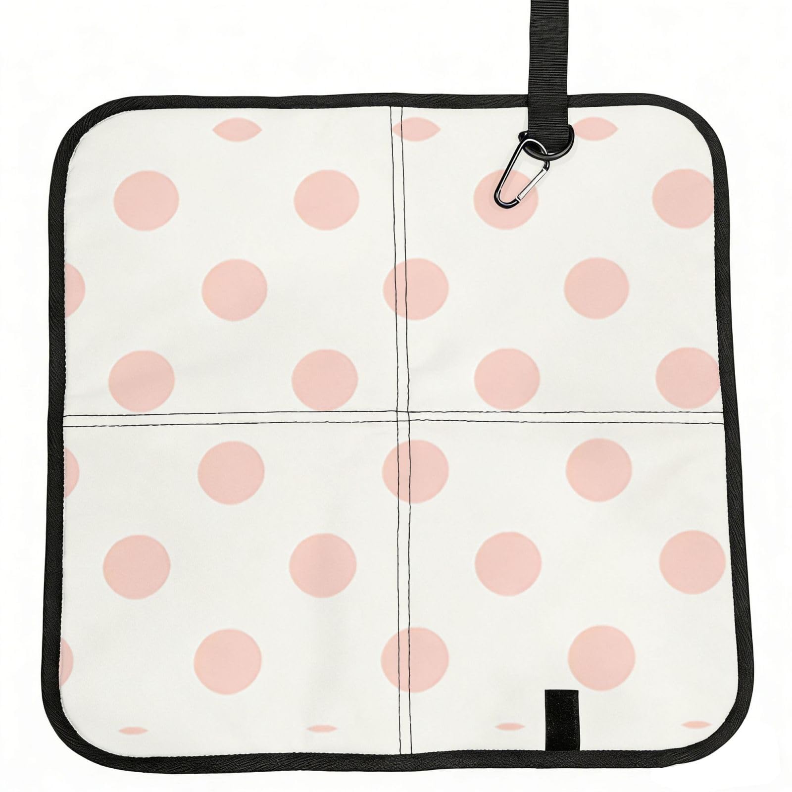 DUYIOKH Peach Dots Print Foldable Portable Seat Cushion for World Cup Games, Camping and Outdoor Activities