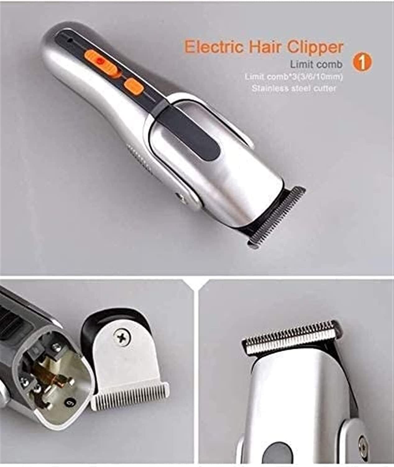 Cortapelos para hombres, kit de aseo 5 en 1, recortador de barba profesional, recargable, multiusos, para bigote, resistente al agua, para nariz y orejas, ideal