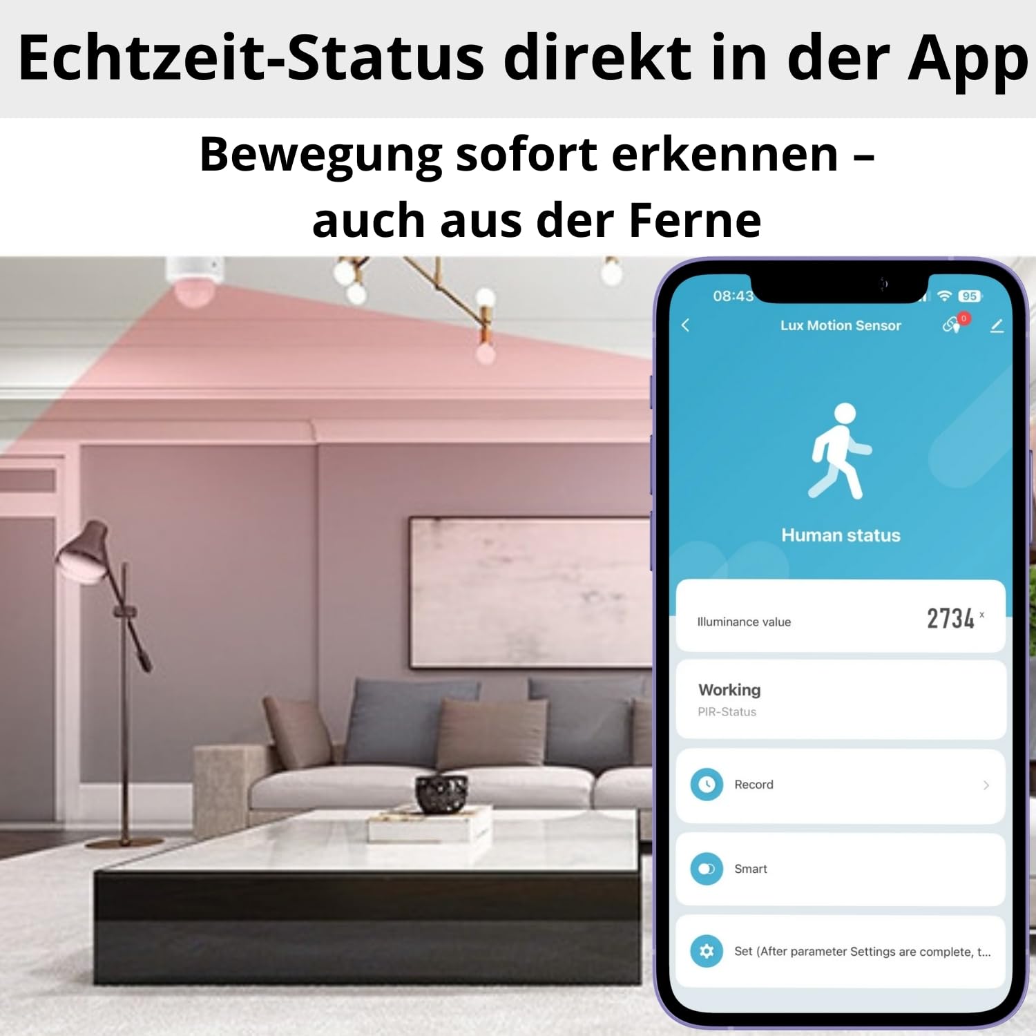 Czujnik ruchu ZIGBEE 3.0 TUYA na baterie PIR