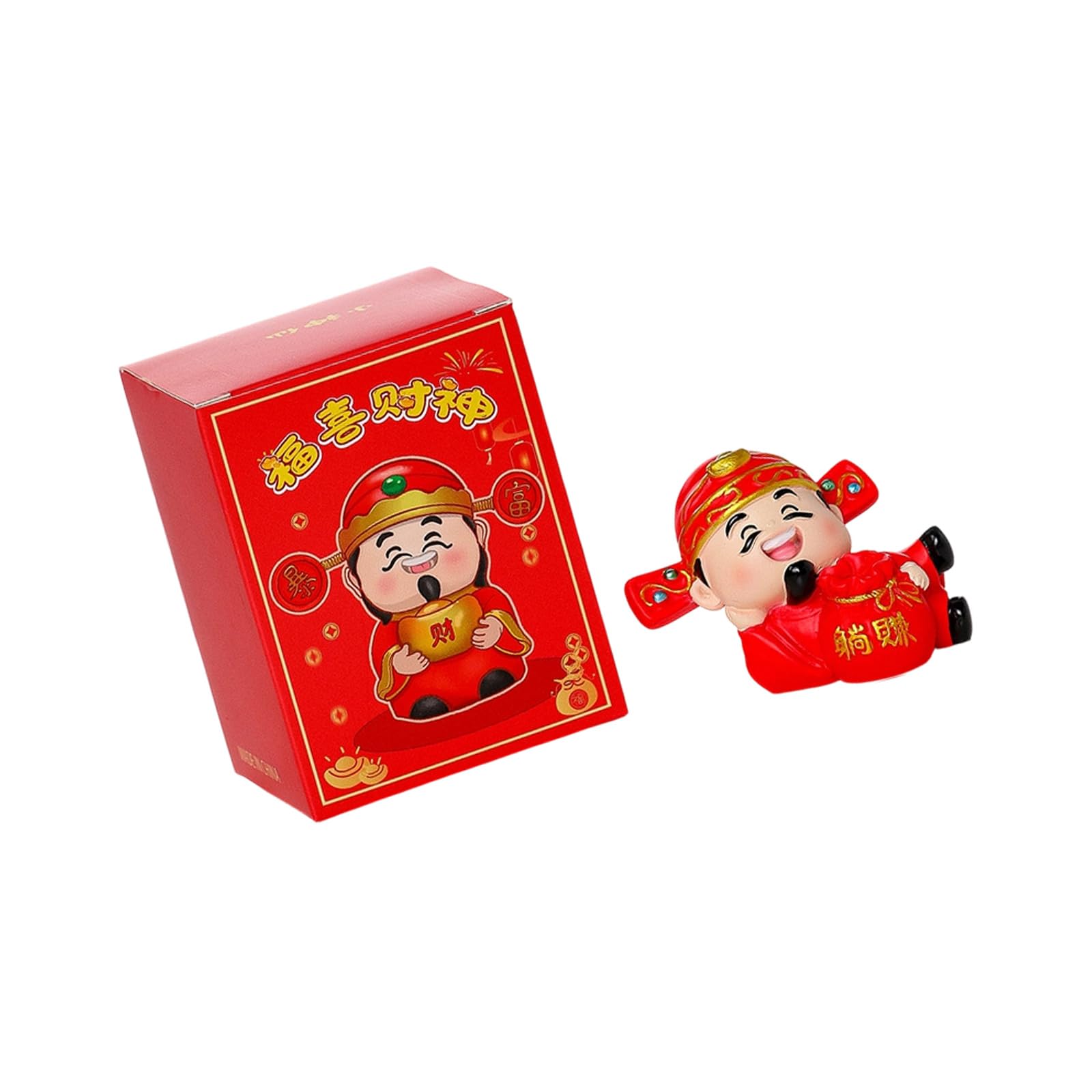 Zbiianxer B Resins Cai Shen Statues God Of Wealth Figurines Sculptures Fengshui Ornament For Home Decors Chinese New Years Gift God Of Wealth Of Fortunes Caishen Figurine Sculptures