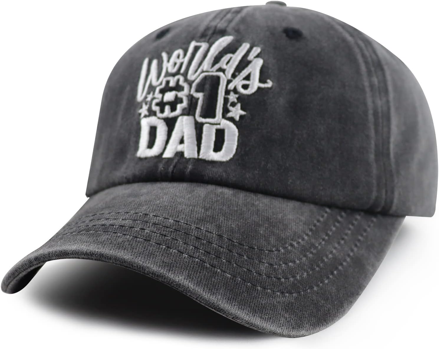 World's Best Dad Hat for Men, Funny Adjustable Cotton Embroidered Professional Papa Baseball Cap - Image 2