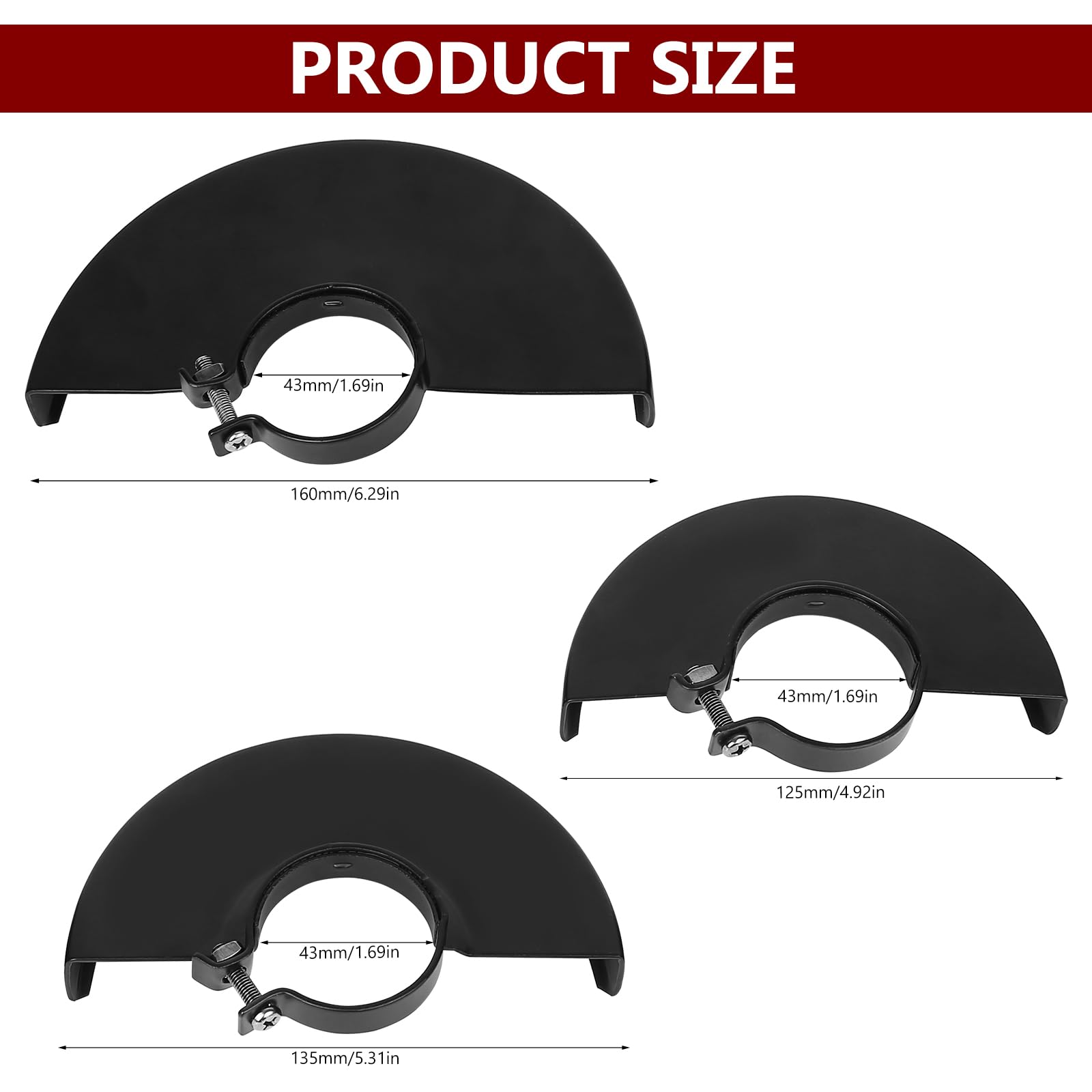 2 Stukken Haaks Beschermkap Vervanging voor Slijper 115-125mm Accessoires voor Power Tools