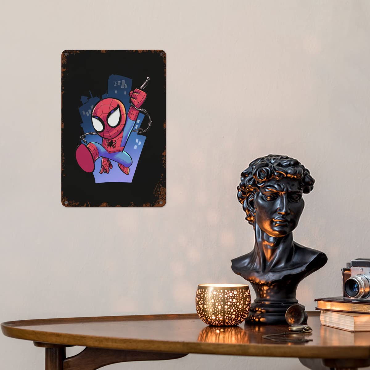 Amazon.co.jp: ブリキ看板 スパイダーマン 金属ポスター ビンテージ風