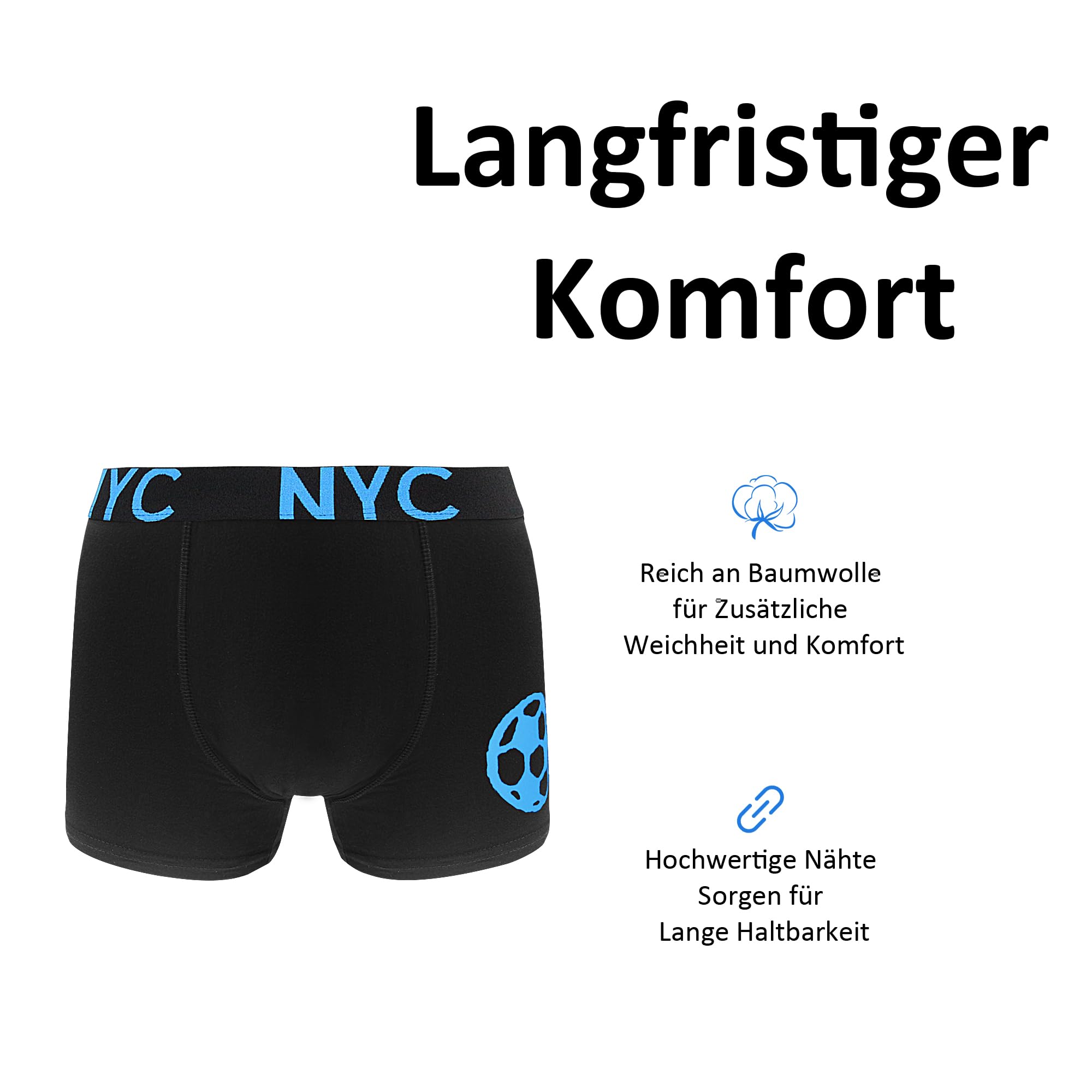 Uizuooy 6/12er Pack Unterhosen Jungen Boxershorts Kinder Boxershorts Jungen aus Baumwolle
