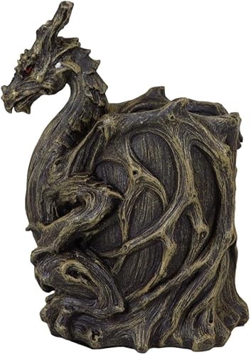 Miniatura 4 de Ebros Gift Fantasía medieval Bosque Árbol Ent Greenman Dendrítico Ramas Y Raíces Dragón Oficina Escritorio Lápiz Soporte De Lápiz Herramientas De