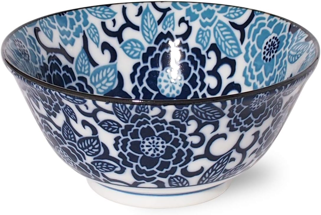Minorutouki Konjo Ceramic Royal Multi Bowl 48 Fuyubotanφ5.96×H2.76in 9.88oz Made in Japan