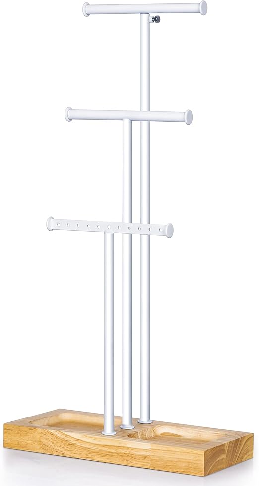 Vehoukli 3 Etagen Schmuckständer Aus Holz - Organizer Für Ketten & Ringe