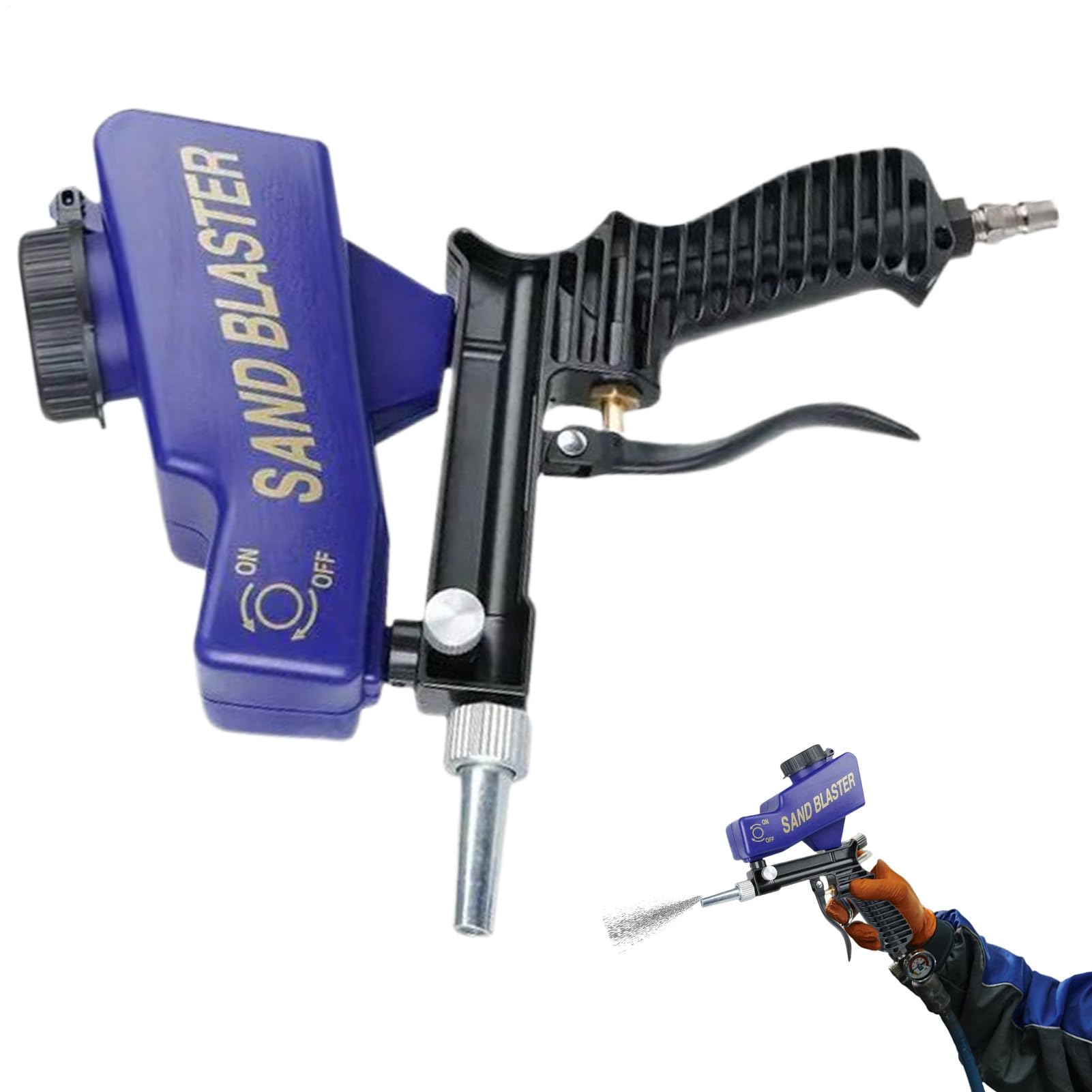 Sableuse portable et ponceuse électrique pour décapage de rouille