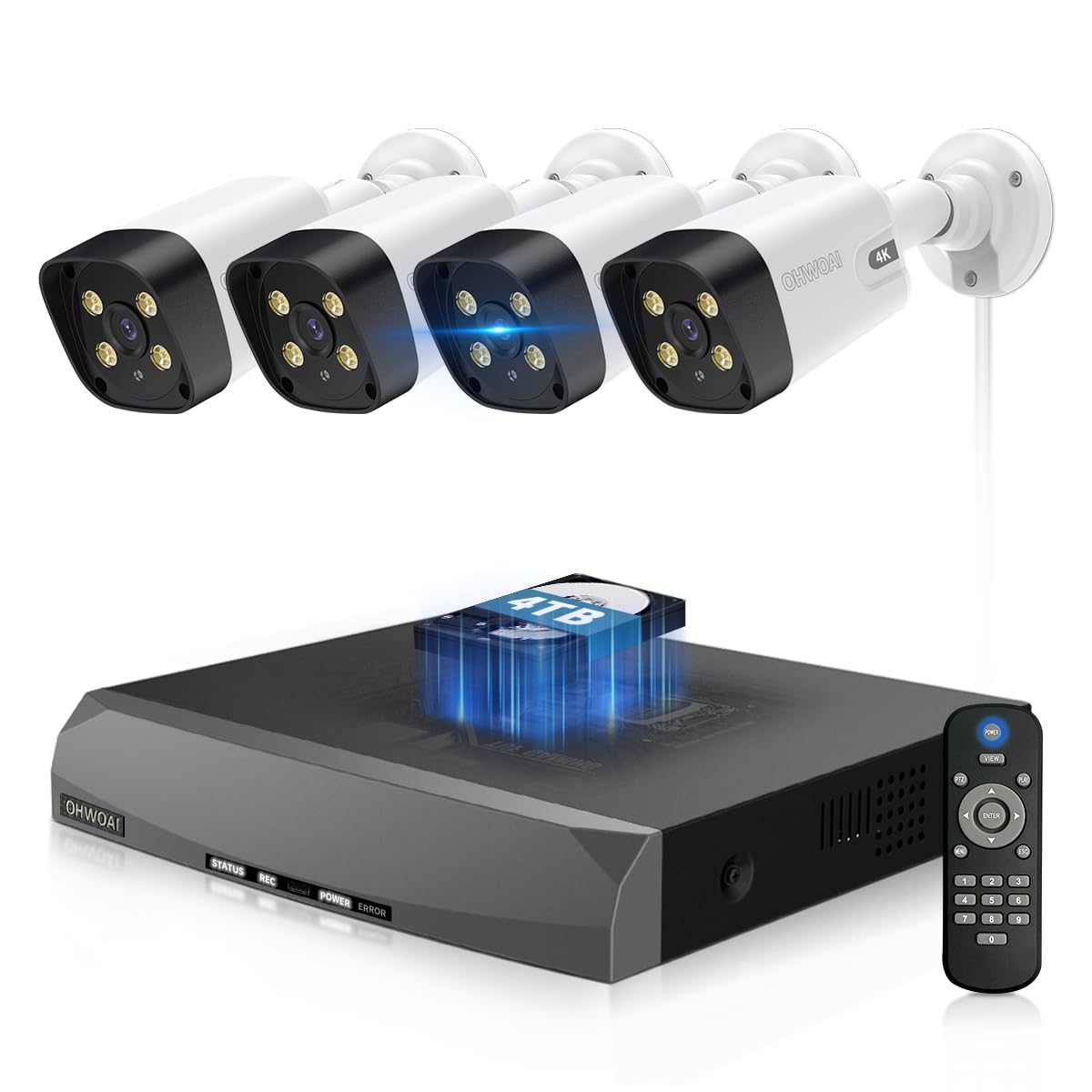 Amazon.co.jp: 【投光威嚇・双方向通話・カラー暗視撮影 】OHWOAI POE