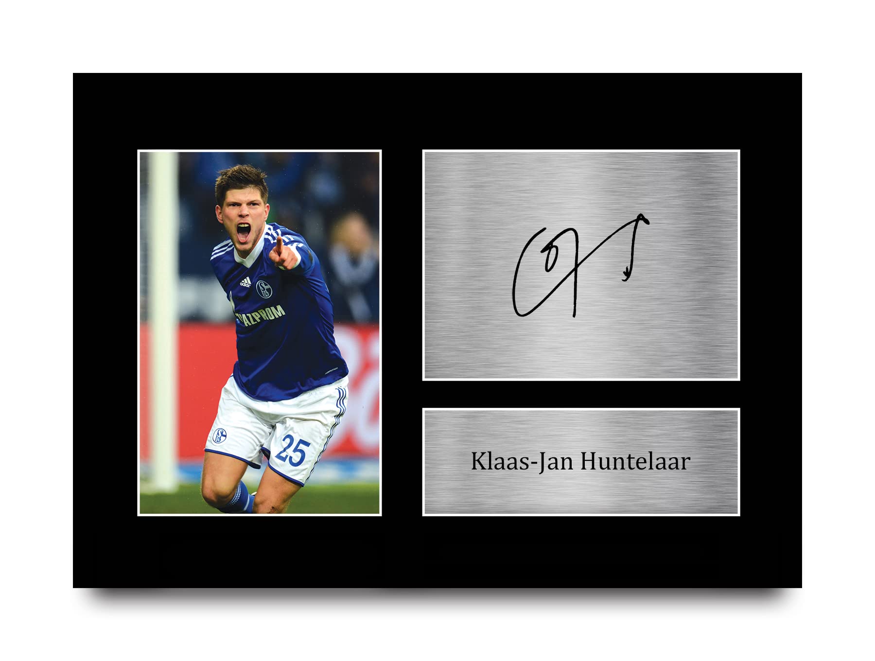 HWC Trading A4 Klass-Jan Huntelaar Schalke 04 Gifts Printed Signed Autograph Picture for Football Fans and Supporters