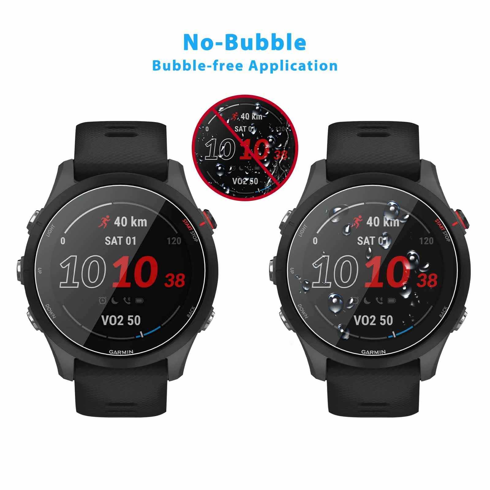 5 sztuk ochraniacz ekranu z Garmin Forerunner 255/255 Music 46 mm, folia ochronna ze szkła hartowanego [odporna na zarysowania] ochrona ekranu (Forerunner 255/255 Music)