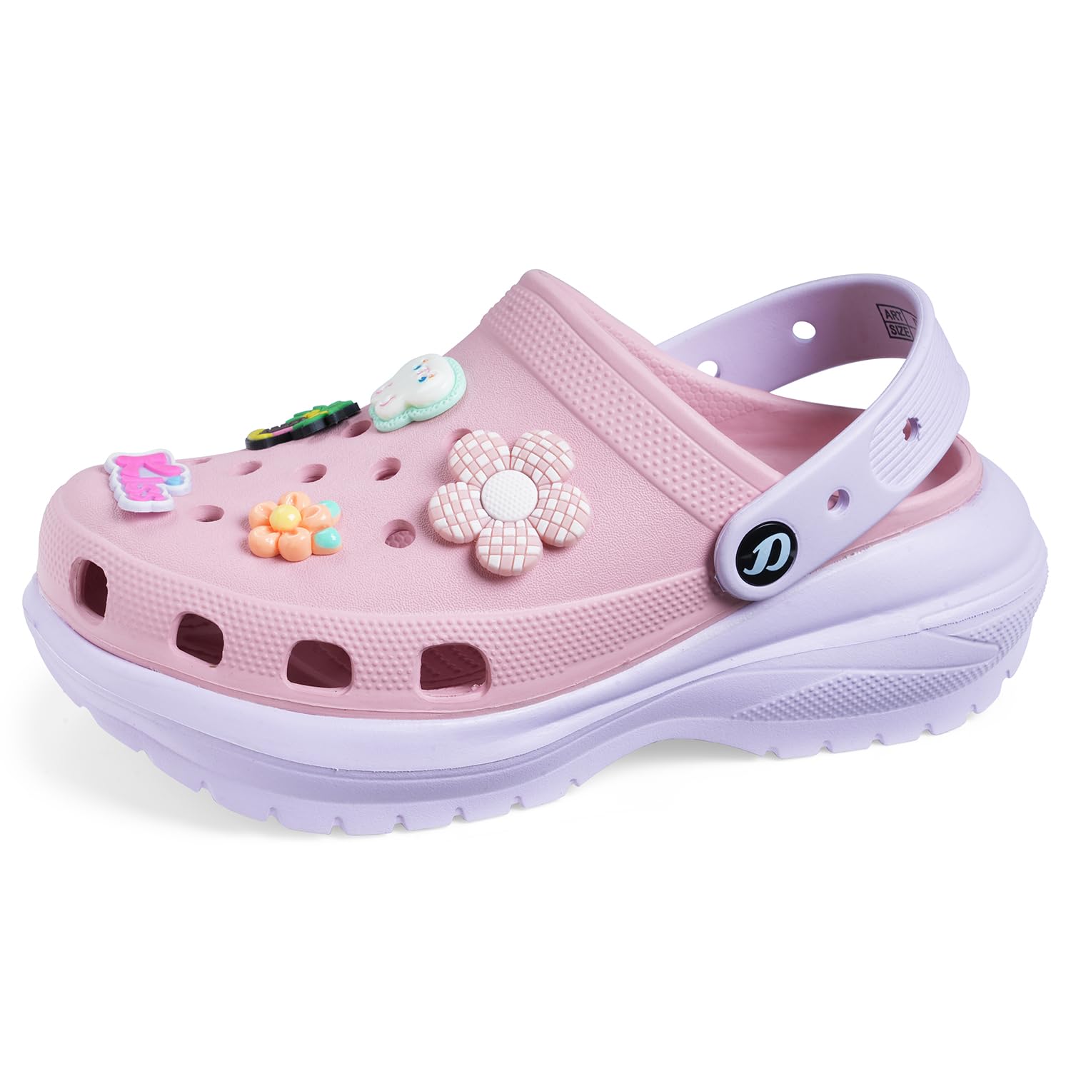 Women's Classic & Premium Casual Clogs/Sandals with Cute Charms for Adult | Comfortable & Lightweight| Stylish & Anti-Skid | Waterproof Everyday Cushion Slippers Girls/Ladies D-555-image-30