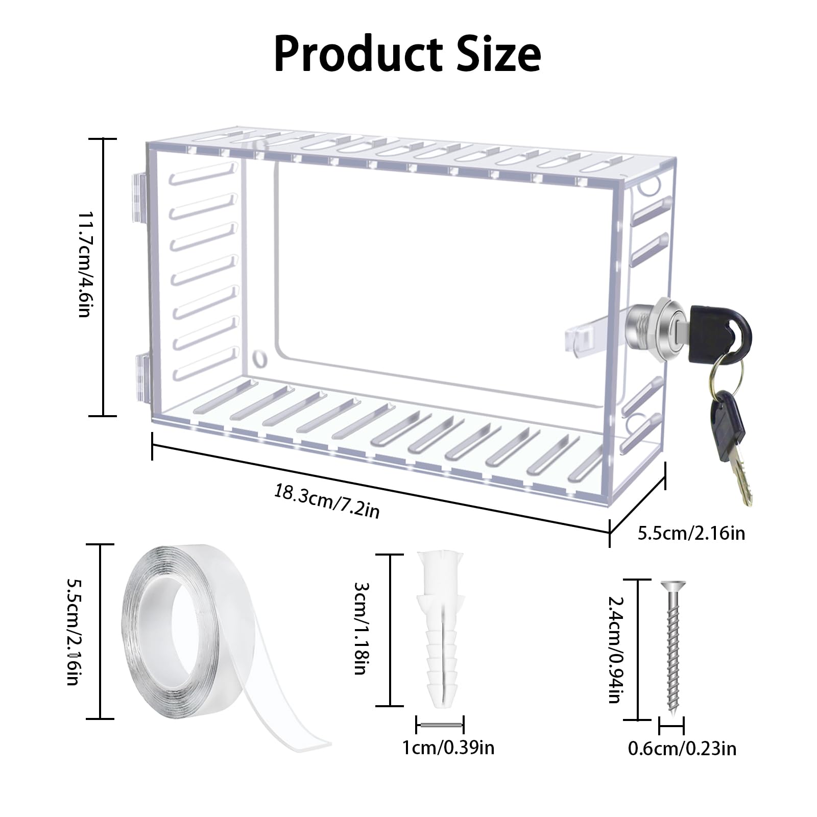 Termostato Universal Lockbox Caja de Termostato 18,3 * 11,7 cm Caja de Bloqueo de Termostato con Cerradura y Llave Cubierta Termostática per la Maggior Parte dei Termostati sul Mercato