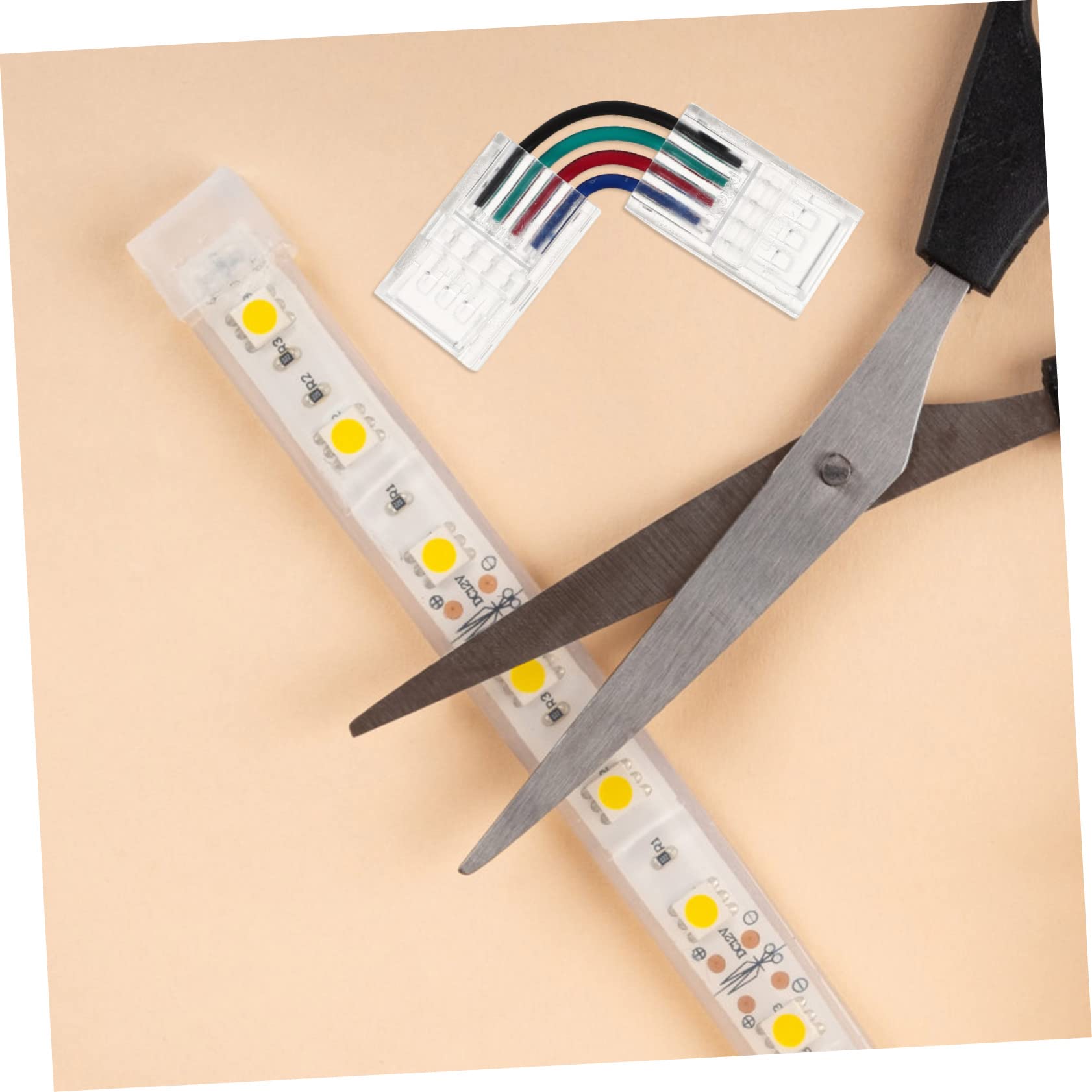 PRETYZOOM 40stücke Förmige Pin -streifenverbinder Steckverbinder Für Rgb -streifen Installieren Kein Löten Erforderlich Hitzebeständiges Material