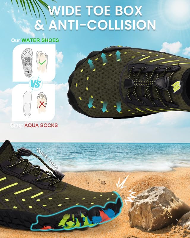 Image of Water Shoes for Women Men Quick-Dry Barefoot Shoes Breathable Aqua Socks for Swim Beach River Pool Lake Hiking Surfing Kayaking