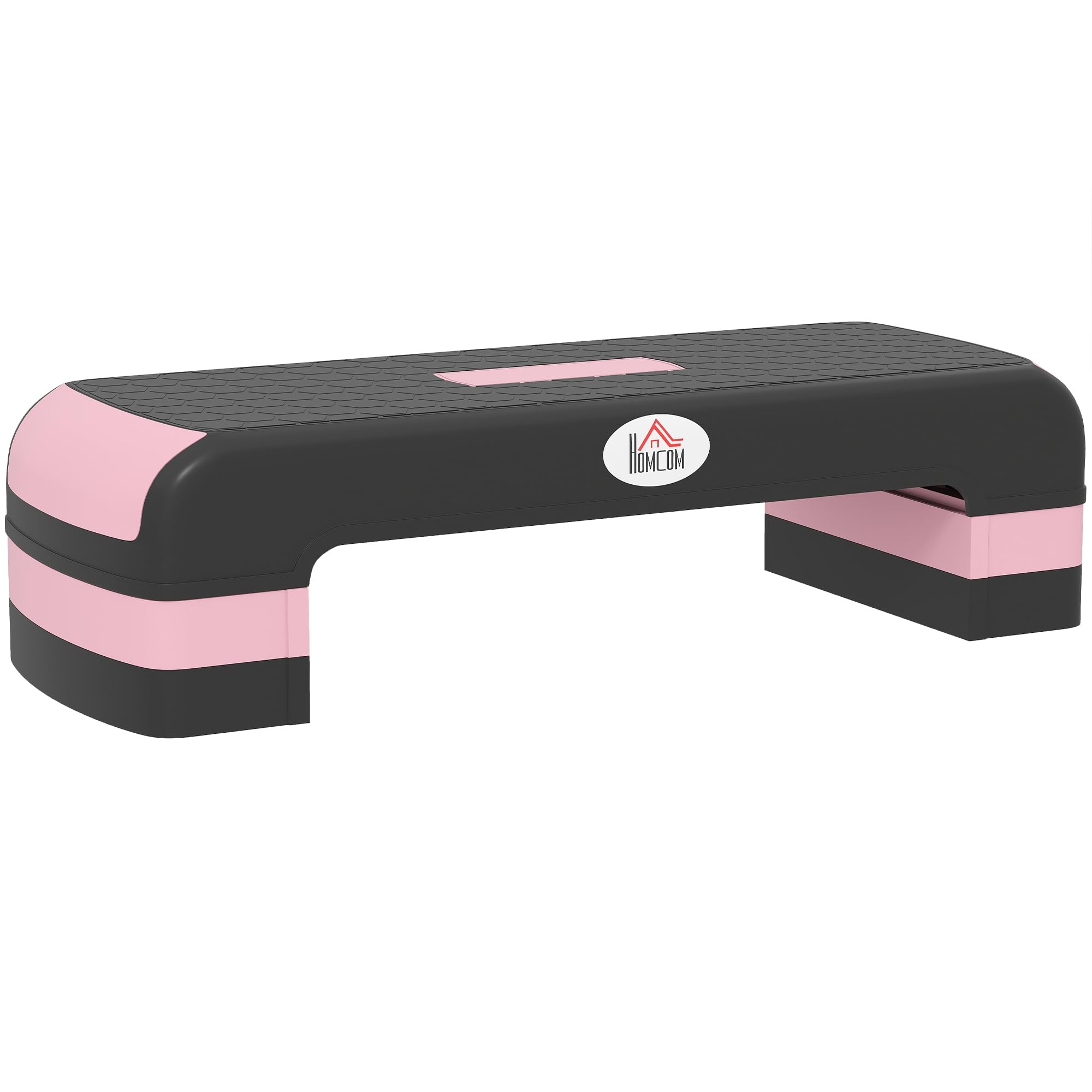 Homcom Black/Pink Aerobic Step Three-Level Adjustable Exercise Stepper And
