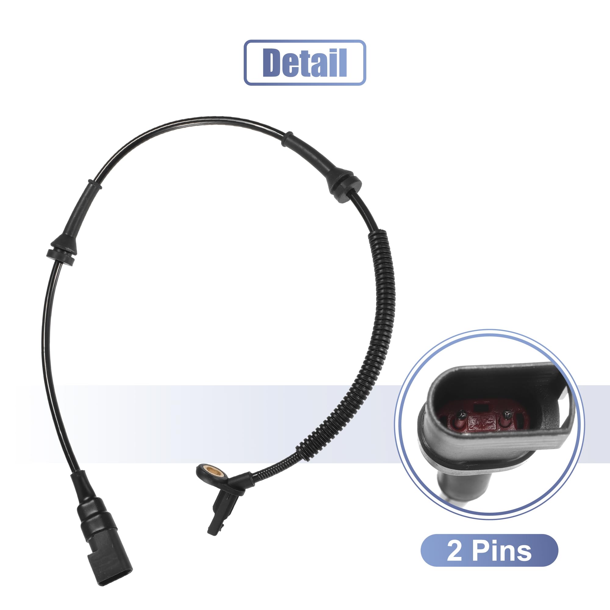 Capteur ABS Avant Pour Ford Transit Connect Mk1 2002-2012 - Numéro 2T142B372AA - 2 Broches, Longueur 63 Cm