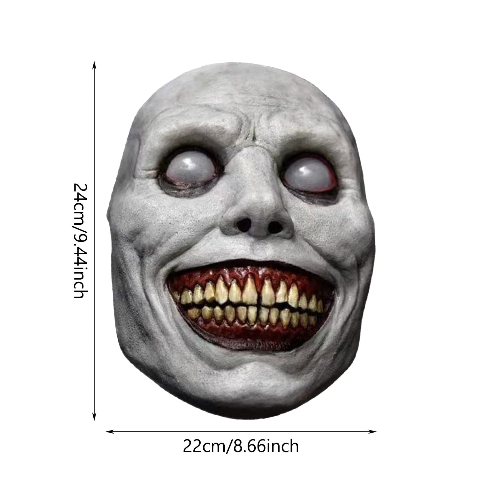 SSKHE Halloween Exorcist Smile Mask,Creepy Horror Evil Face,Scary Masquerade Halloween Mask,Smiling Demon Scary Clown Cosplay for Cosplay Props and Party Costume Accessories - Image 2