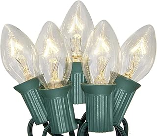 C7 Christmas Lights 25Ft Outdoor Clear