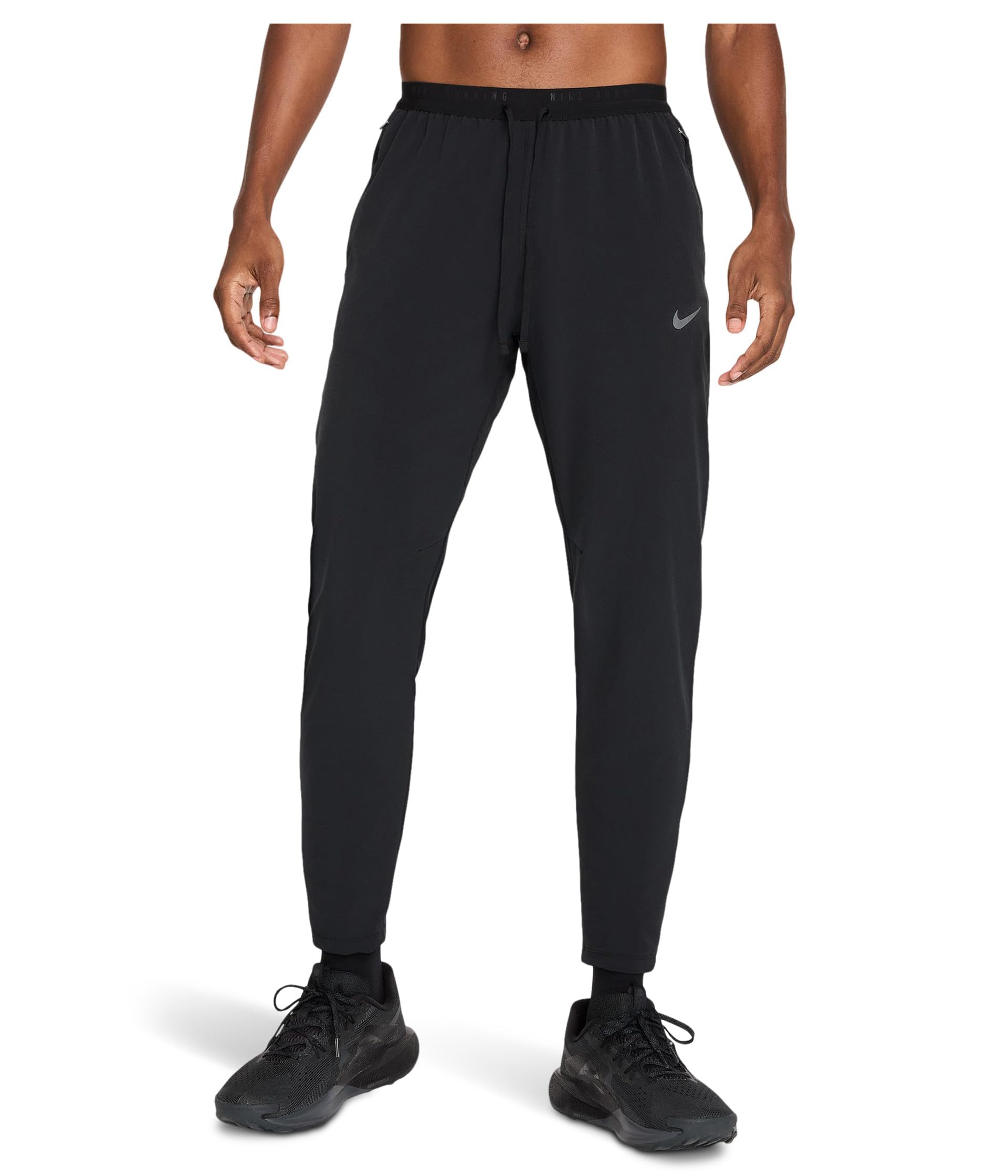 Nike Stride Dri-Fit Web-Laufhose für Herren, Schwarz/Reflektierendes Silber, HV4544-010, Größe S