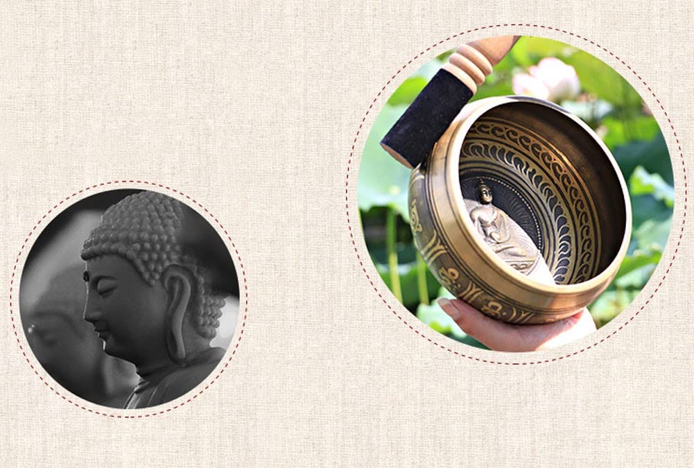 Campane Tibetane, Campane Tibetane, Campane Sonore, Campane Tibetane per La Meditazione, Realizzate A Mano in Nepal per Yoga, Guarigione dei Chakra E Sollievo dallo Stres(13 Centimetri)