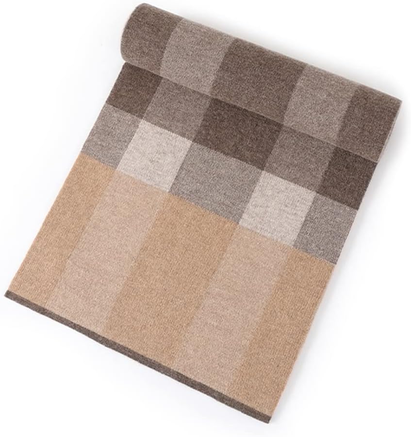 HBJWOV Scarf Men's Autumn and Winter Models Casual Business Plaid Thickened Warm Men's Matching Single Product Scarf