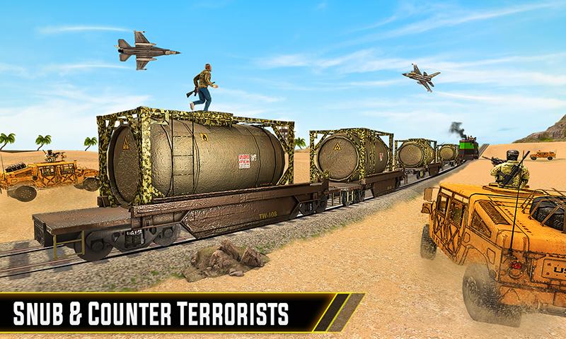 Virtual Train Combat Modern Army Gunship Train Simulator 3D: War Train Shooting Battle Game ...