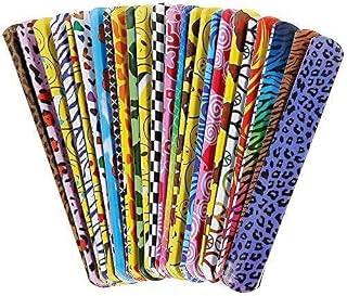 GOLDGE 24pcs Colorful Slap Bands for Kids Slap Bracelets for Party Bags Party Bag fillers Party Flavors