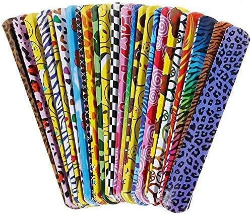 GOLDGE 24pcs Colorful Slap Bands for Kids Slap Bracelets for Party Bags Party Bag fillers Party Flavors