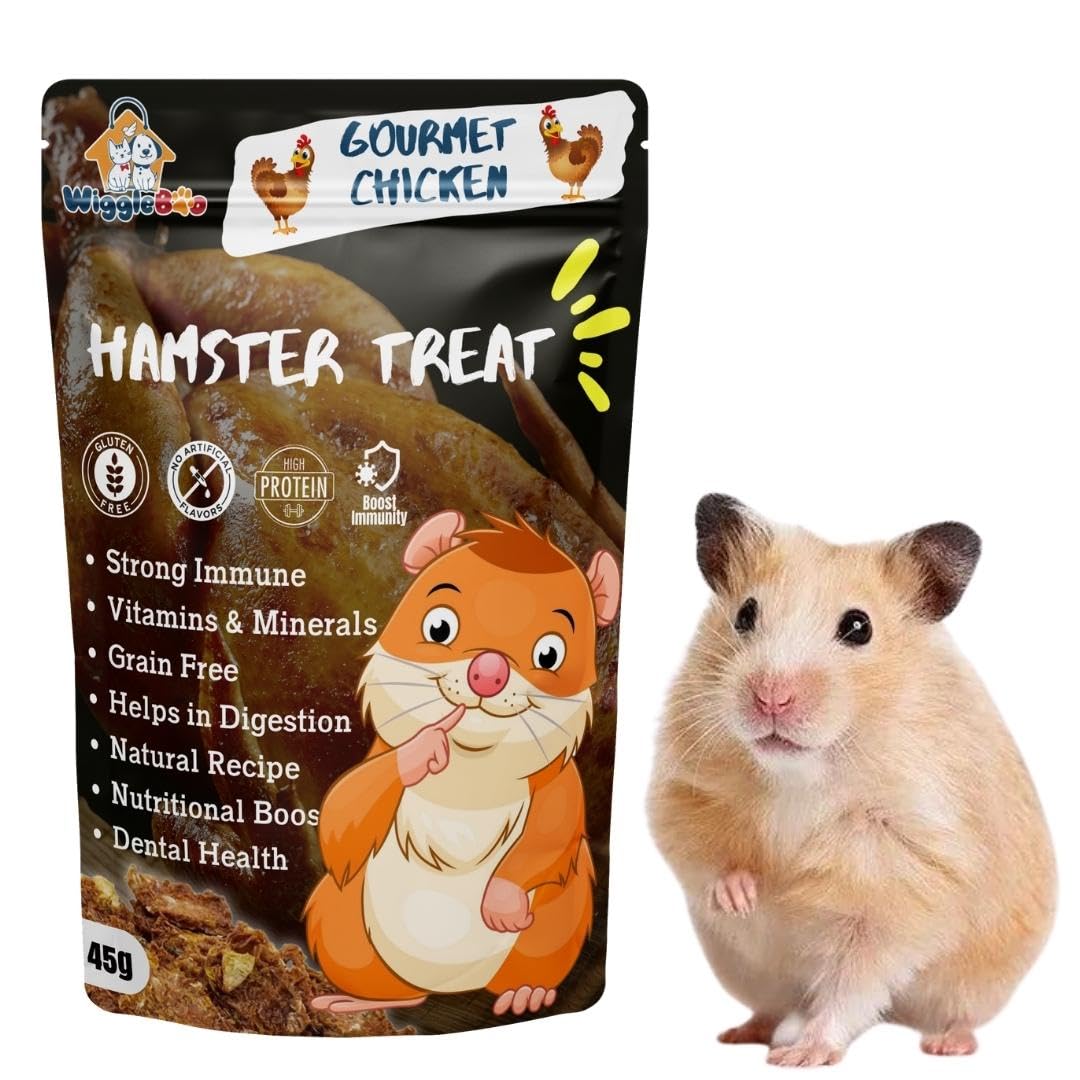 Gourmet Chicken Treat for Hamster | Protein Rich | for All Hamster Breed | Crunchy Food Snack | 45g