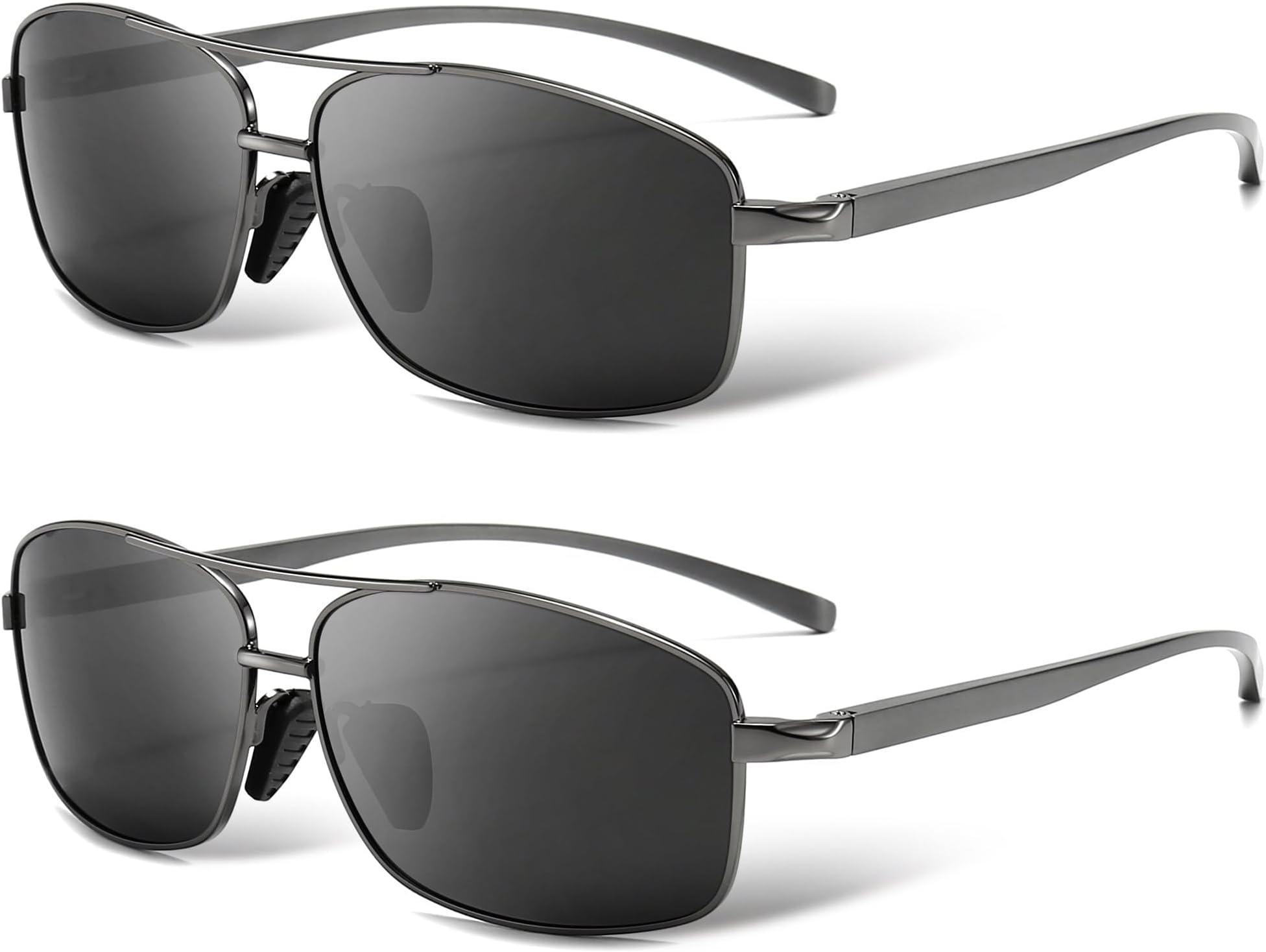SUNGAIT Ultra Lightweight Rectangular Polarized Sunglasses Men UV400 Protection
