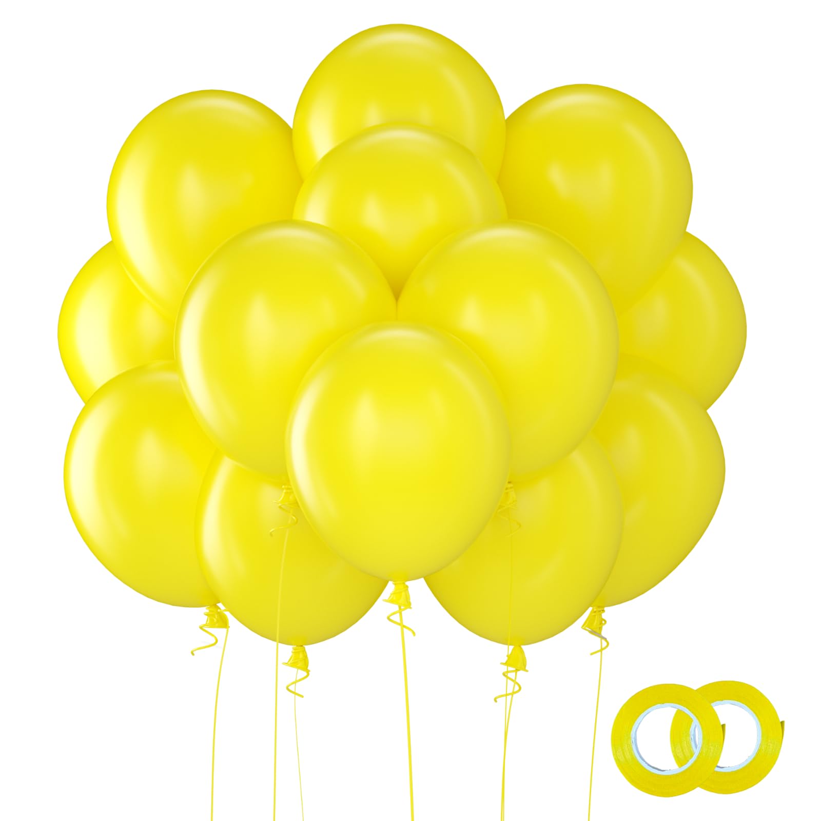 110 Stück Latex Ballons 12 Zoll(30cm) - 10 Matte Farben + 10 Konfetti-Ballons mit 100 Klebepunkten für Geburtstag, Hochzeit, Party,Baby Shower,Jubiläum Deko