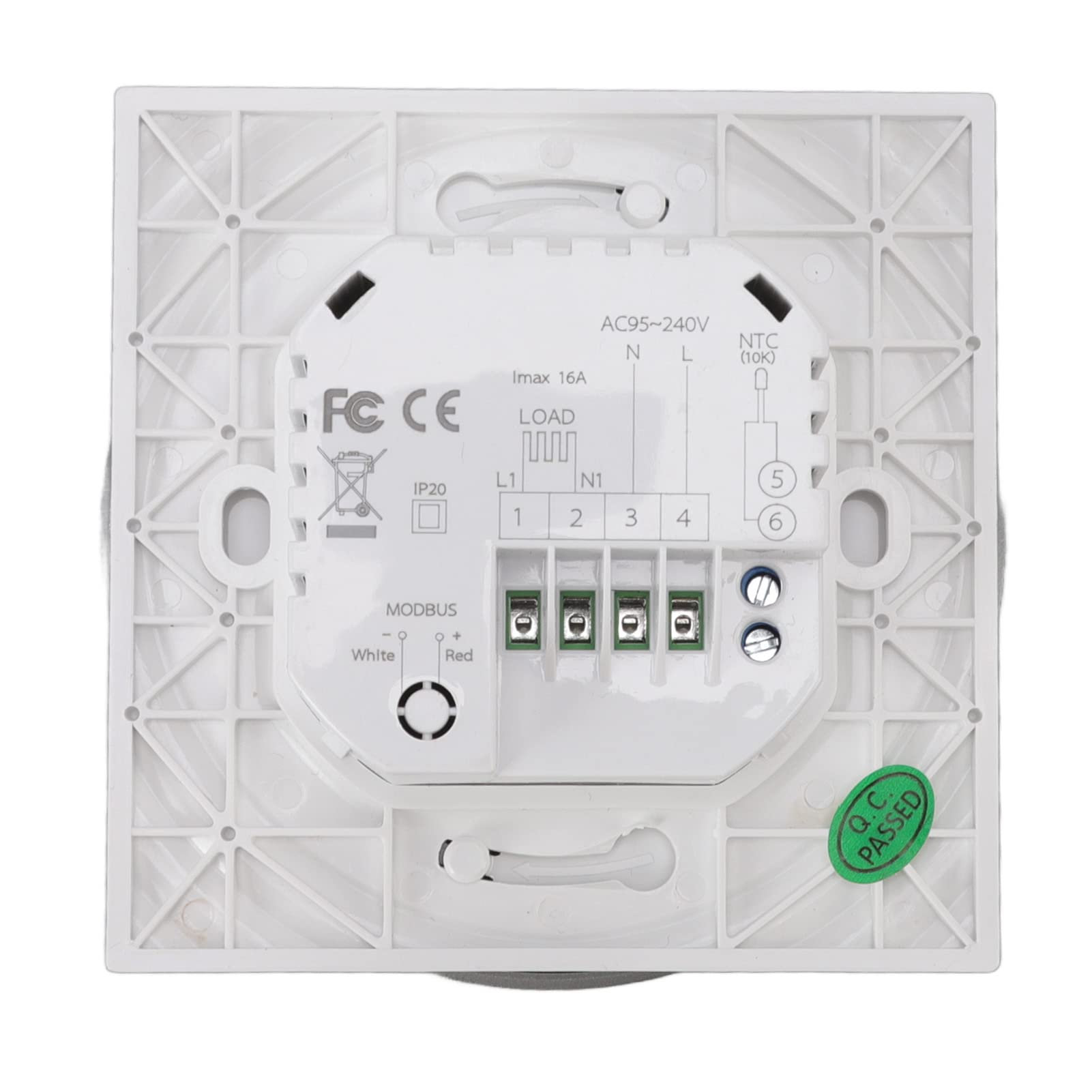 Termostato intelligente Wi-Fi, controllo vocale e design touch screen, per sistemi di riscaldamento elettrico, bianco, cavo sensore incluso