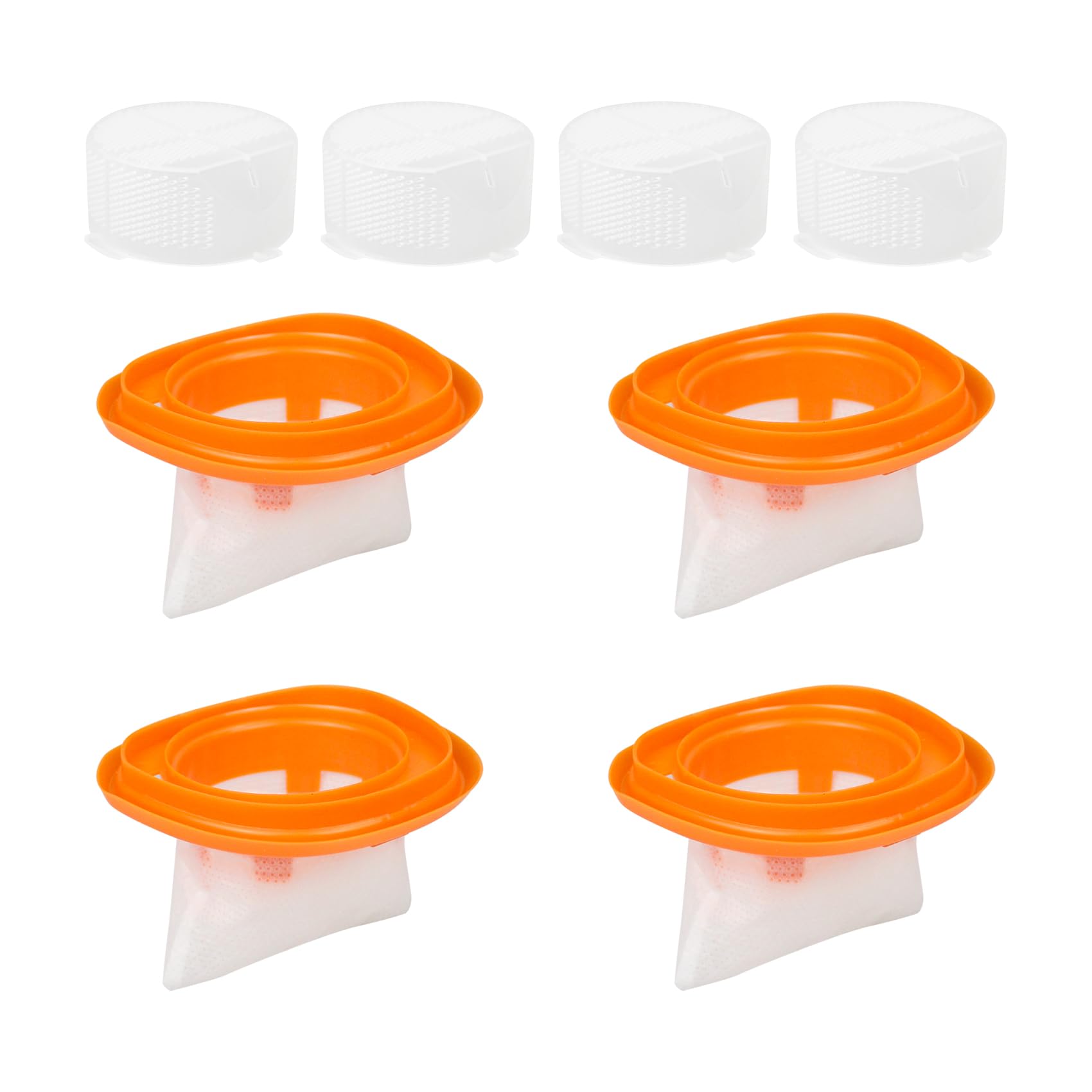 Replacement Filters for Black and Decker HNVC215B10 HNVC220BCZ01 HNVC220BCP07 HNVC115JB06 HNVC115J22 dustbuster QuickClean Cordless Handheld Vacuum (4 Pre Filter + 4 Filter)