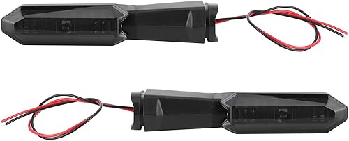 Aramox Luz de señal de giro, 2 piezas de luz LED de 12 V, color ámbar, apta para Kawasaki Z250 Z800 Z900 Z900RS Z1000 (lente ahumada)