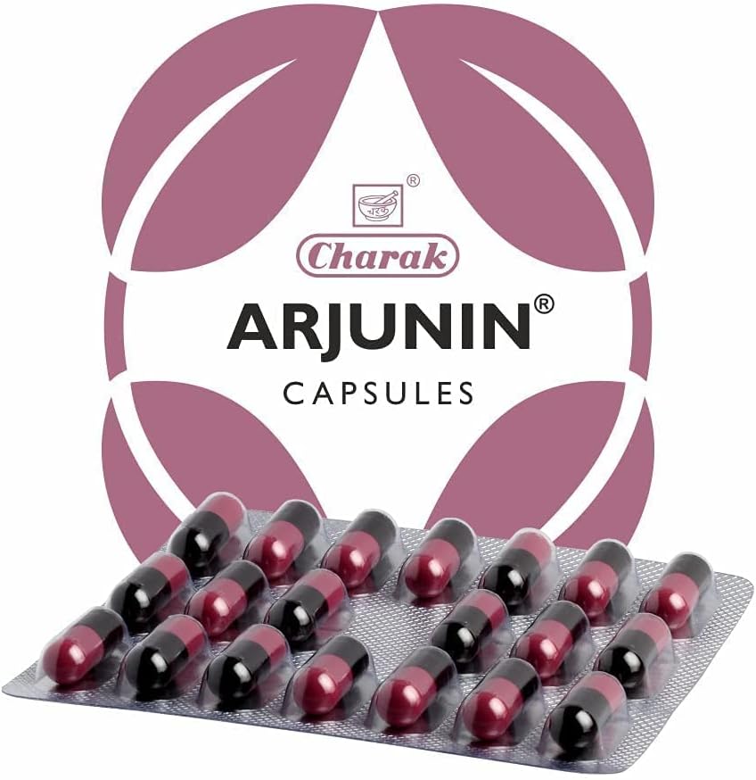 Charak Pharma Arjunin Capsule for Heart Health - 20 Capsules (Pack of 2)
