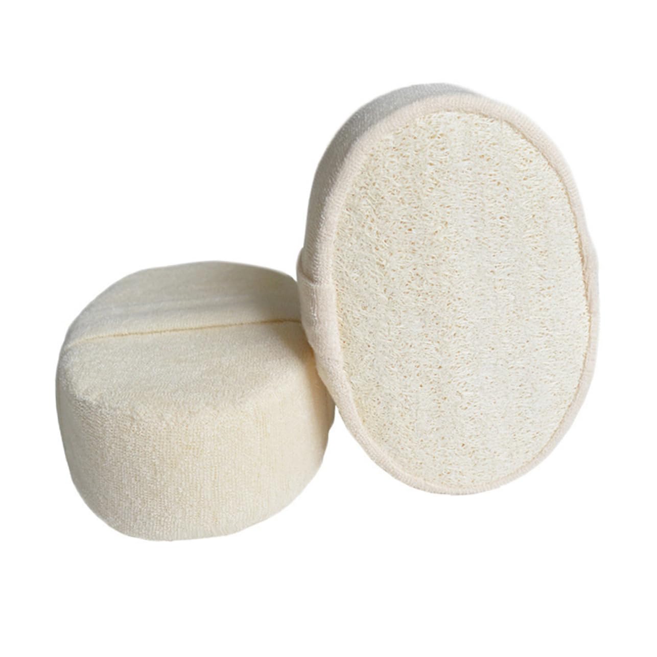 WRITWAA 1 Set Natural Loofah Bath Kit Long Bathing Towel Back Rub Strip Bath Ball for Exfoliating and Relaxation Durable Beige Material for Shower Use