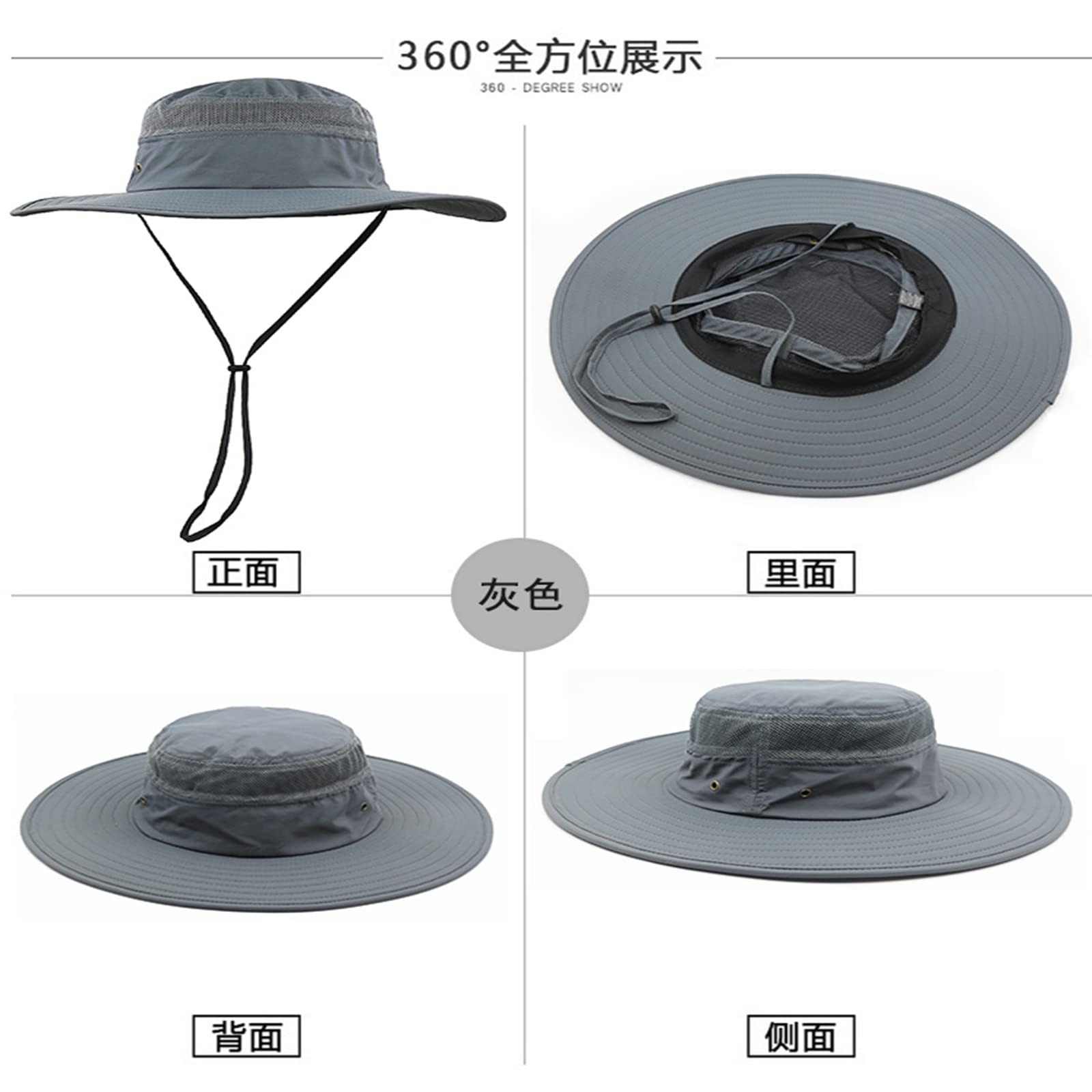 Sombrero de pescador de cabeza grande para hombre, sombrero de sol para mujer, sombrero de pescador de playa, gorra de algodón puro, sombreros de cubo de tamaño grande