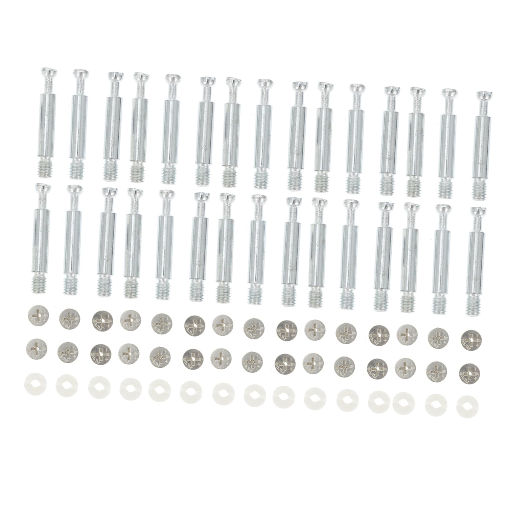 Cabilock 30pcs Pre-Inserted Nut Iron Furniture Connectors Cam Bolts Dowels for Stable Corner Joining