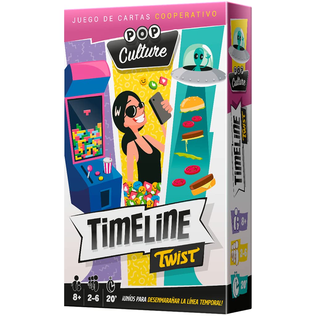 Zygomatic | Timeline Twist Pop Culture | Educational Card Game | Cooperative Game | Ages 7+ | 2 to 8 Players | 15 Minutes per Game