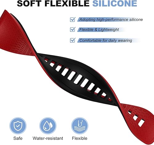 Vista 24 de OVERSTEP Correas de ajuste rápido compatibles con Fenix 5X Watch Band, correa de silicona suave de 1.024 in para Garmin Fenix 5X/Fenix 5X Plus/Fenix