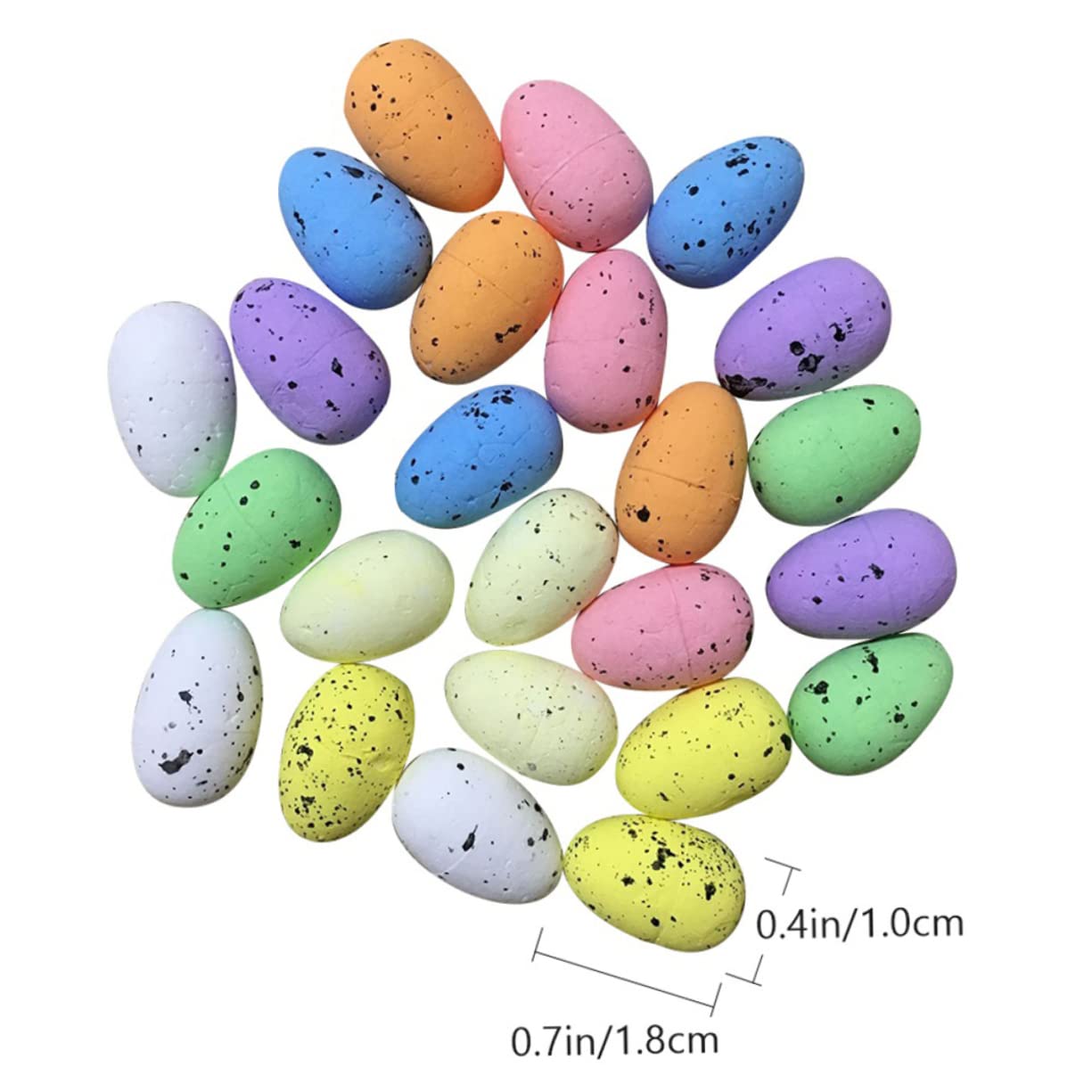 jojofuny 1 Set Colorful Simulation Bird Eggs for Easter Realistic Fake Quail Eggs for Crafts Learning Festive Celebrations Random Color