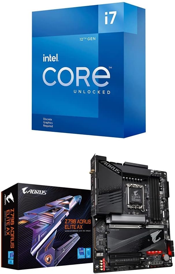 Intel Core i7-12700KF + GIGABYTE Z790 AORUS Elite AX Motherboard