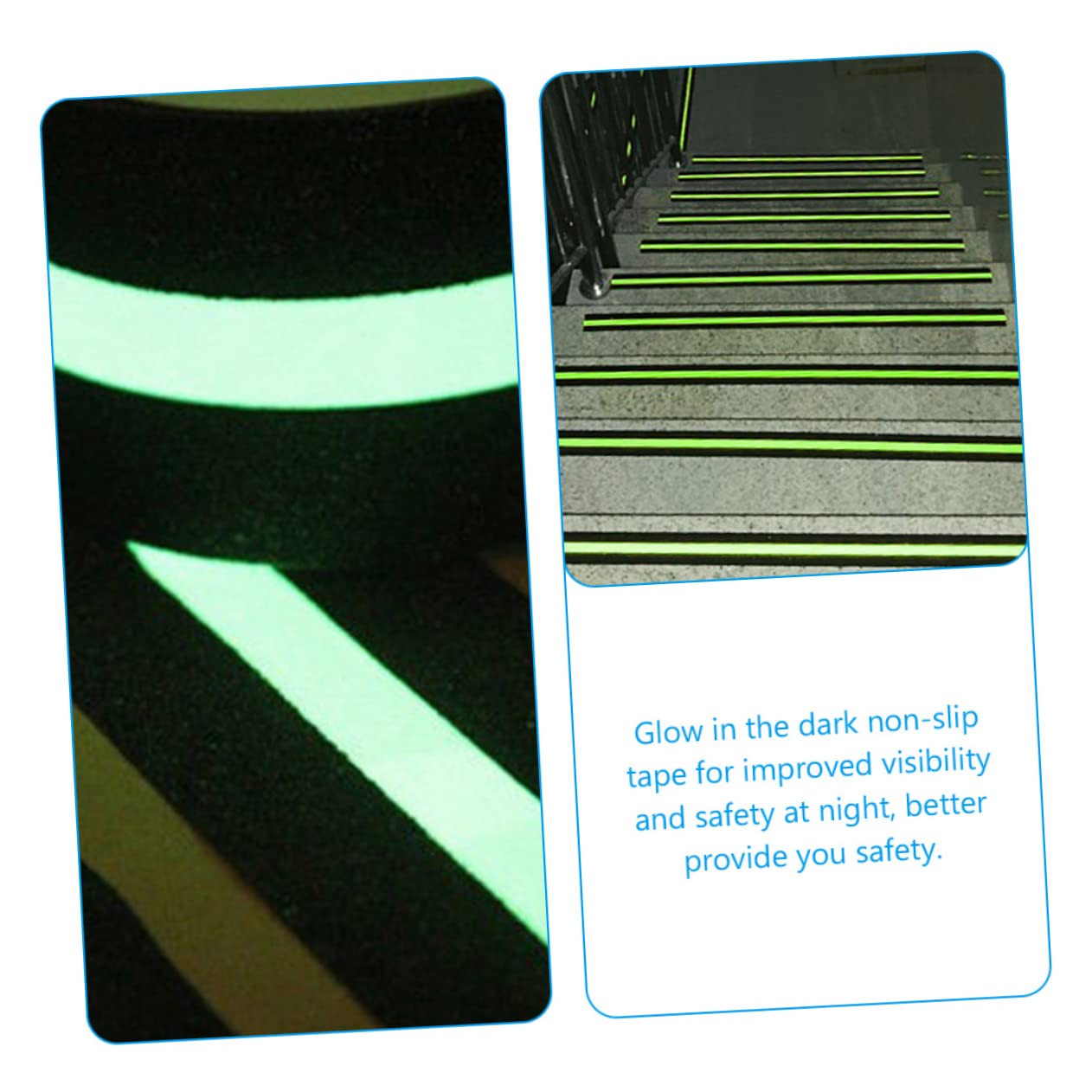 SOLUSTRE 2stücke Non- Grip Tape Für Treppen Und Bad Antirutsch Klebeband Mit Leuchtfunktion Sicherer Für Und Außenbereiche Selbstklebend Einfach Zuschneidbar
