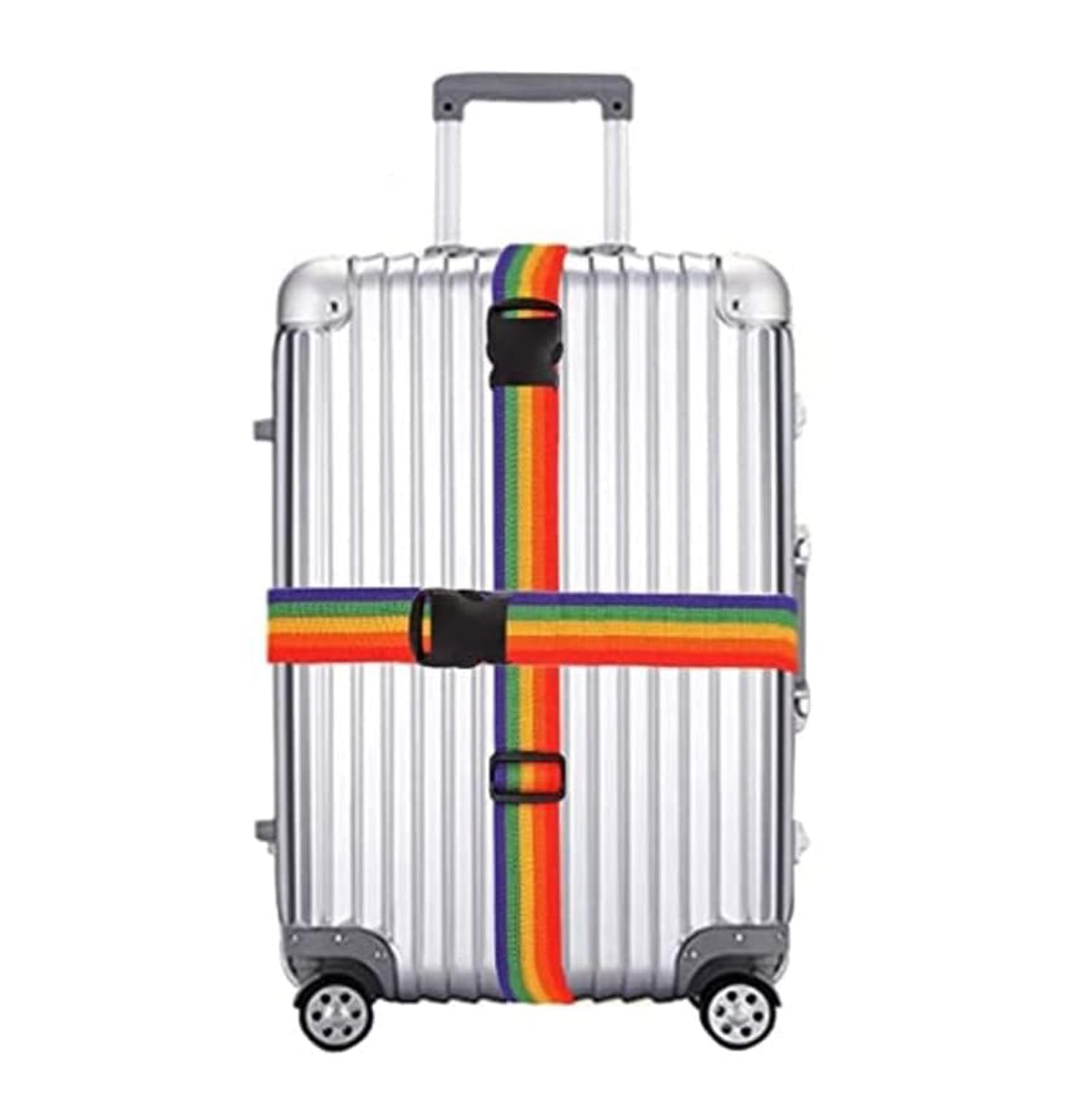 Lot De 2 Sangles à Bagages Réglables 100-190 Cm - Sangles Croisées Solides Pour Valises, Bagages, Voyages, Déménagements, Polyvalentes Et Résistantes Jusqu'à 400 Lbs
